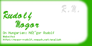 rudolf mogor business card